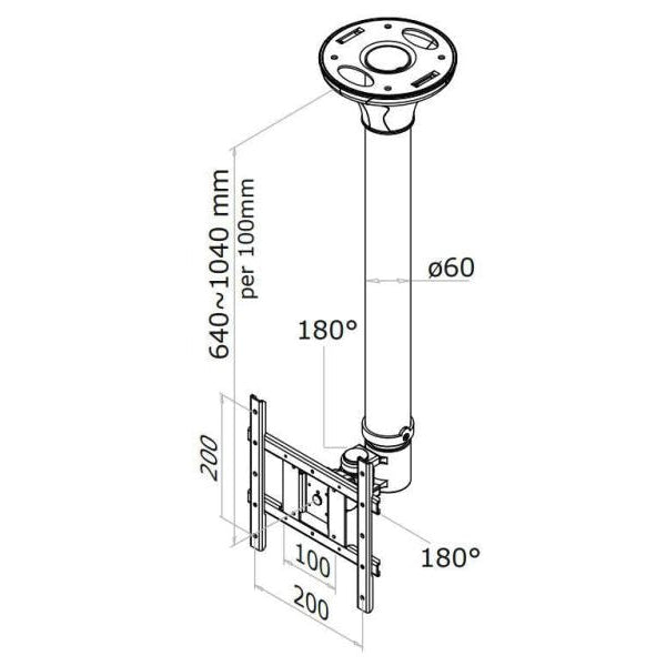 NEOMOUNTS Deckenhalterung FPMA-C200 Silber