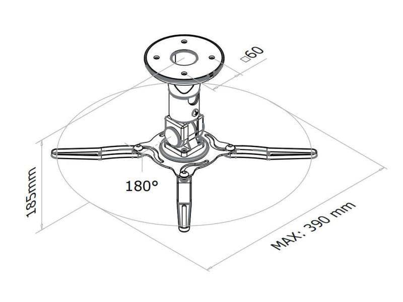NEOMOUNTS Deckenhalterung BEAMER-C50 Silber