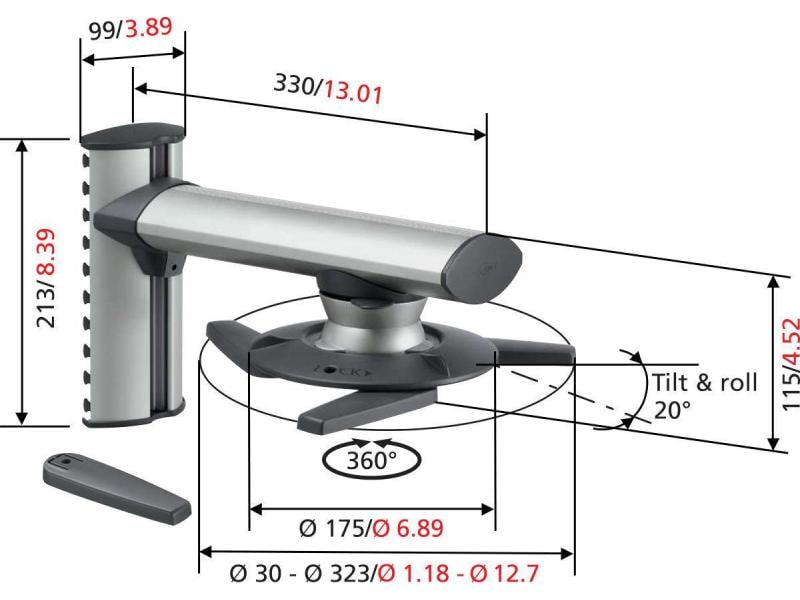 Vogel's Wandhalterung EPW-6565 Silber