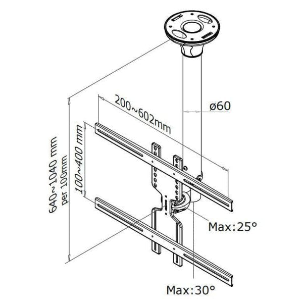 NEOMOUNTS Deckenhalterung FPMA-C400 Silber