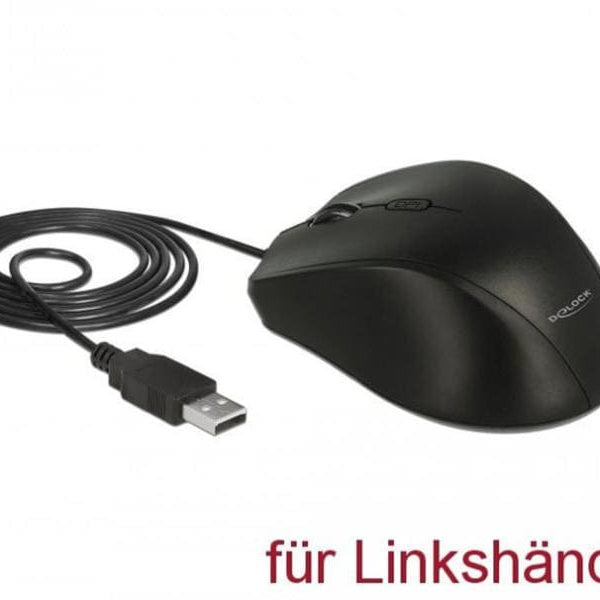 Delock Ergonomische Maus 12548 für Linkshänder