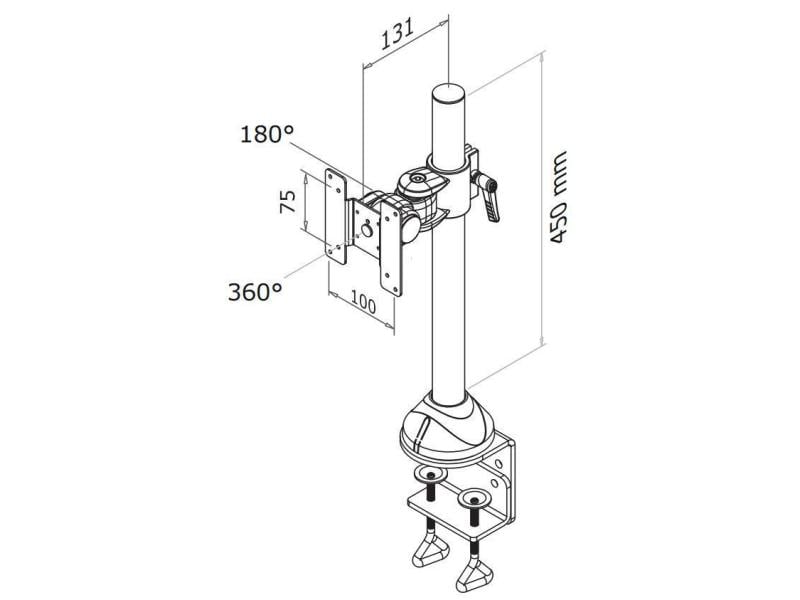 NEOMOUNTS Tischhalterung FPMA-D965 bis 10 kg – Schwarz