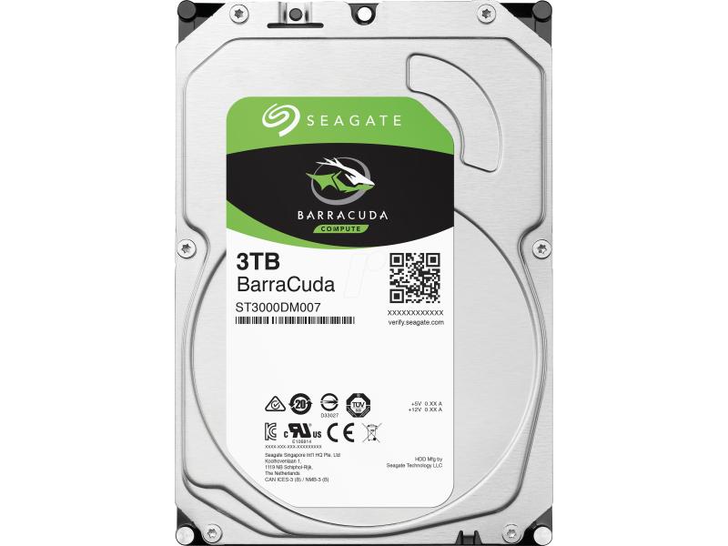 Seagate BarraCuda - 3TB - 3.5", SATA, 5.4k, 256MB