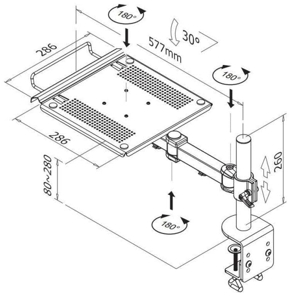 NEOMOUNTS Tischhalterung Notebook-D100 Schwarz