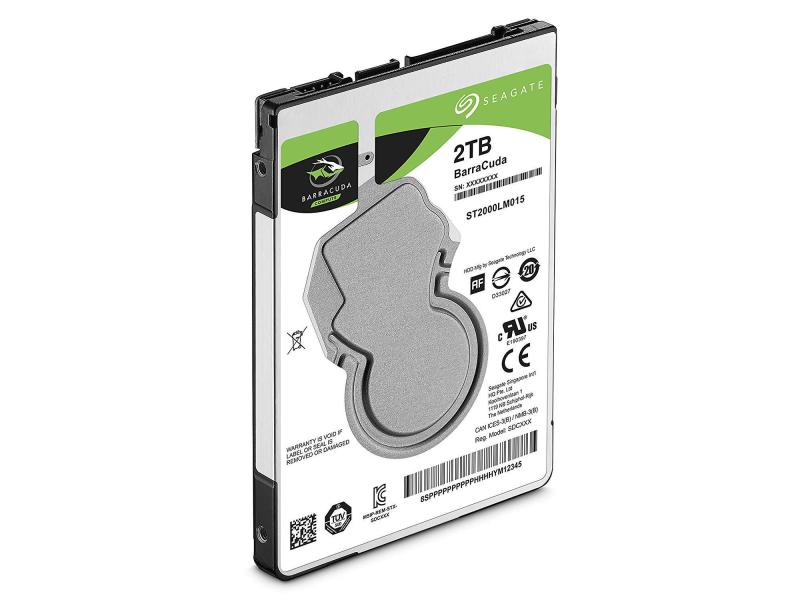 Seagate BarraCuda Mobile - 2TB - 2.5", SATA, 5.4k, 128MB