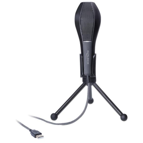 Delock Mikrofon USB Kondensator mit Tischständer