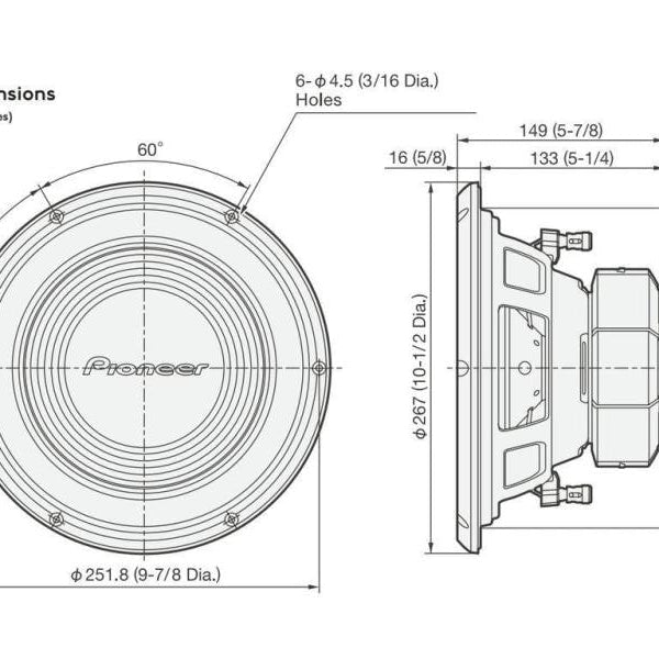 Pioneer Subwoofer TS-A250D4