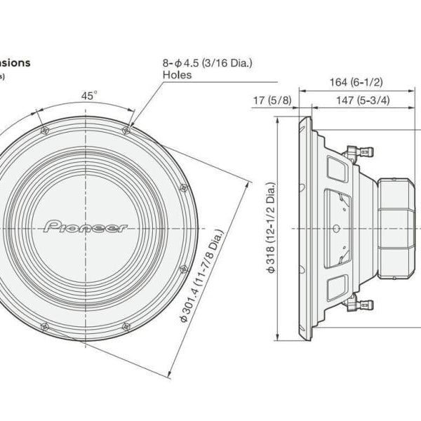 Pioneer Subwoofer TS-A300D4