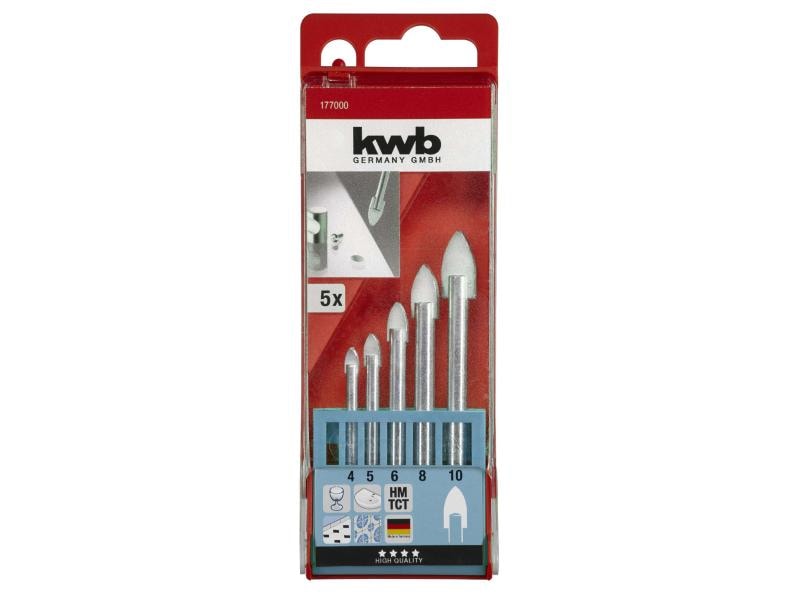 kwb Glasbohrer-Set 4-10 mm 5-teilig