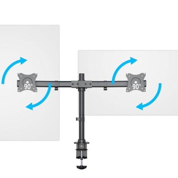 Multibrackets Tischhalterung Basic Dual bis 8 kg – Schwarz