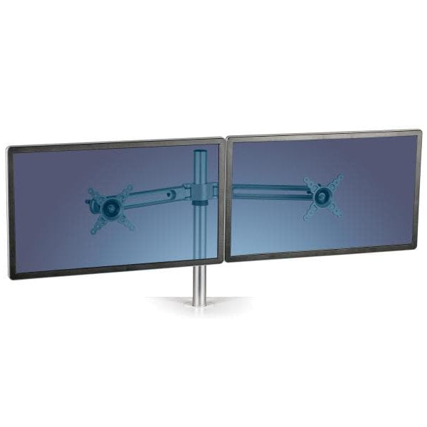 Fellowes Tischständer Doppel-Monitorarm Lotus bis 7 kg – Silber