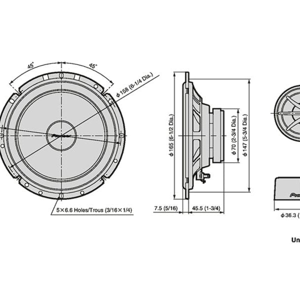 Pioneer 2-Weg Lautsprecher TS-170Ci