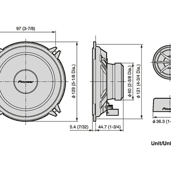 Pioneer 2-Weg Lautsprecher TS-130Ci