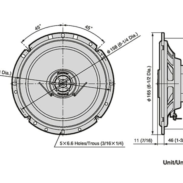 Pioneer 2-Weg Lautsprecher TS-1702i