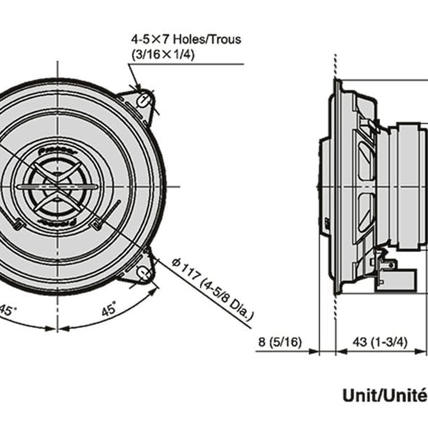 Pioneer 2-Weg Lautsprecher TS-1002i