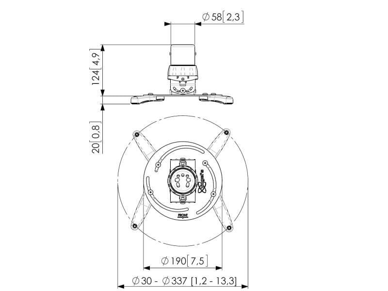 Vogel's Deckenhalterung PPC-1500 Weiss