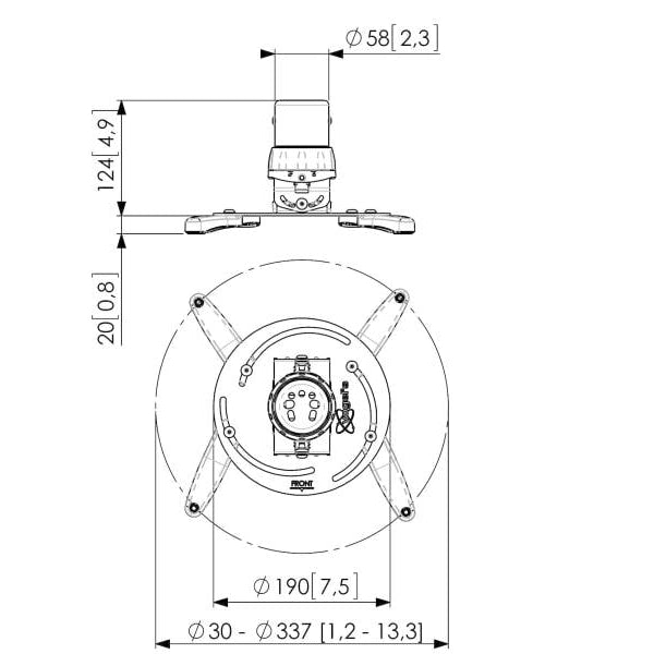 Vogel's Deckenhalterung PPC-1500 Silber
