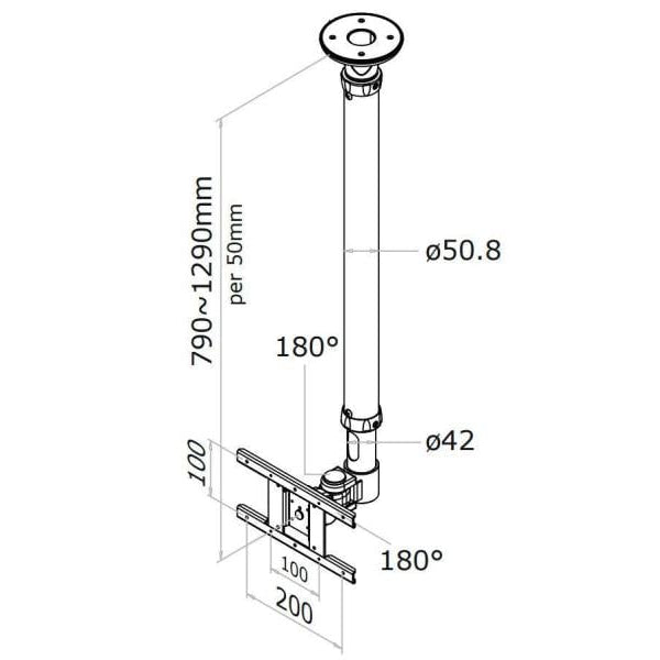 NEOMOUNTS Deckenhalterung FPMA-C100 Weiss