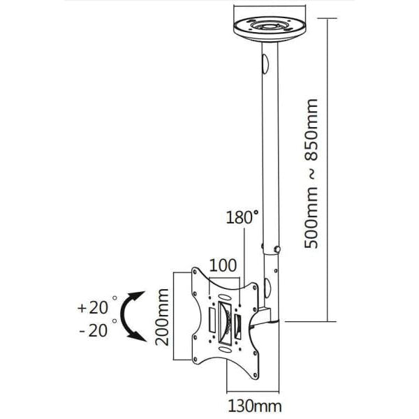 NEOMOUNTS Deckenhalterung FPMA-C060 Schwarz