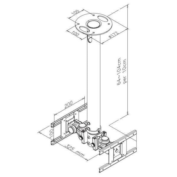 NEOMOUNTS Deckenhalterung FPMA-C200D Schwarz