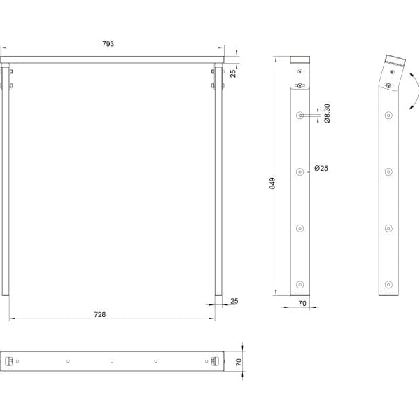 Multibrackets Deckenhalterung Ceiling Mount Pro OM55N-D