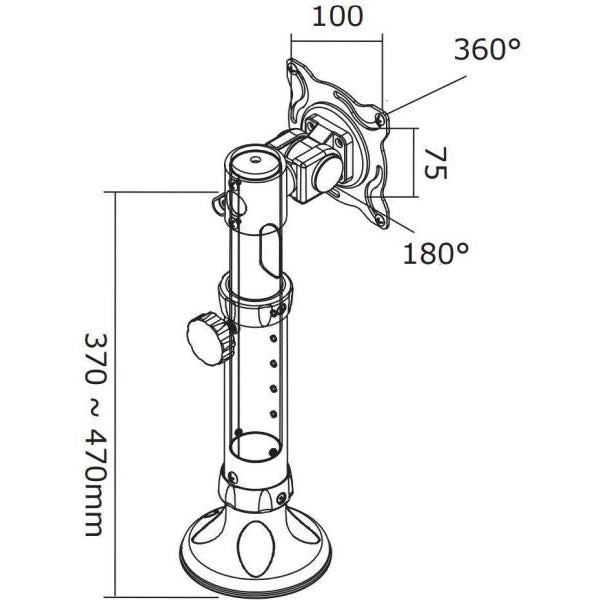 NEOMOUNTS Tischhalterung FPMA-D025SILVER bis 12 kg – Silber