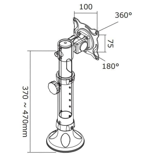 NEOMOUNTS Tischhalterung FPMA-D025BLACK bis 12 kg – Schwarz