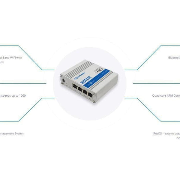 Teltonika VPN-Router RUTX10 Industrierouter mit WLAN-AC