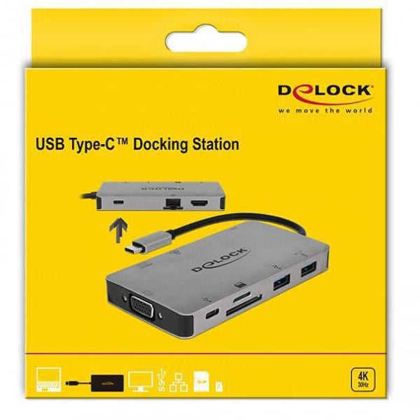 Delock Dockingstation USB 3.1 Typ-C – HDMI/VGA/USB/LAN/PD