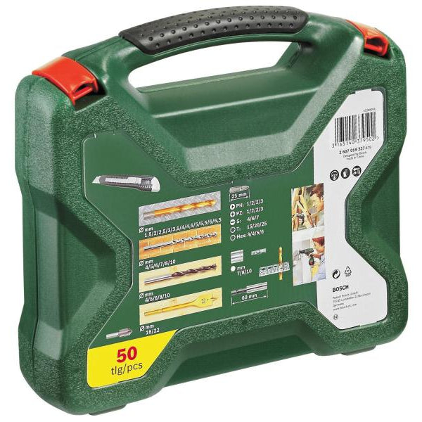 Bosch Bohr- und Bitset X-Line Titanium 50-teilig