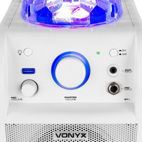 Vonyx Lautsprecher SBS50W Karaoke Speaker Weiss