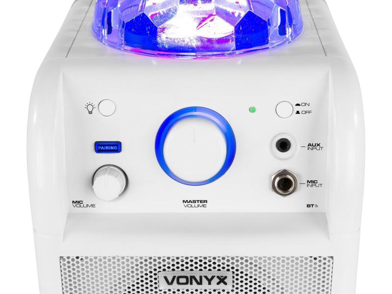 Vonyx Lautsprecher SBS50W Karaoke Speaker Weiss