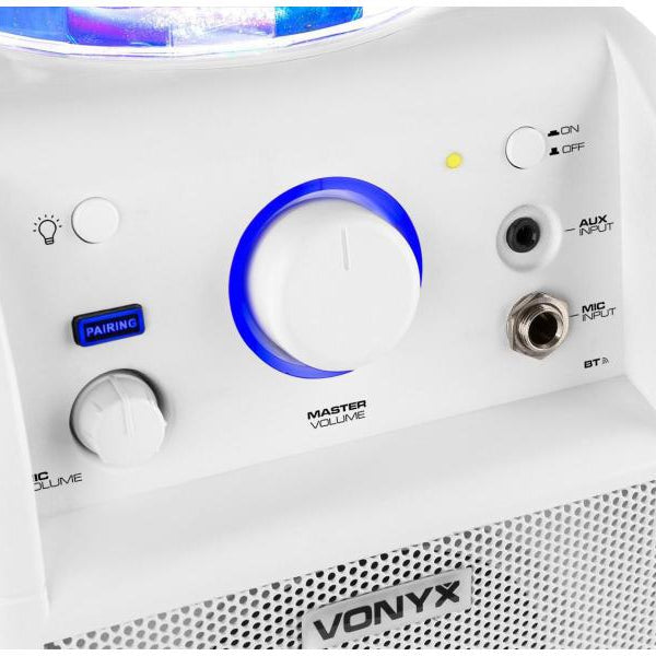 Vonyx Lautsprecher SBS50W Karaoke Speaker Weiss