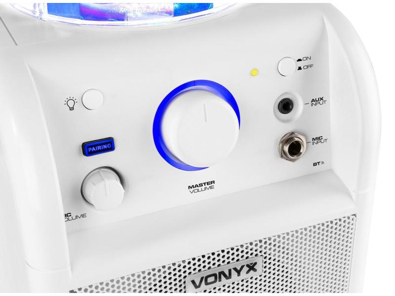 Vonyx Lautsprecher SBS50W Karaoke Speaker Weiss