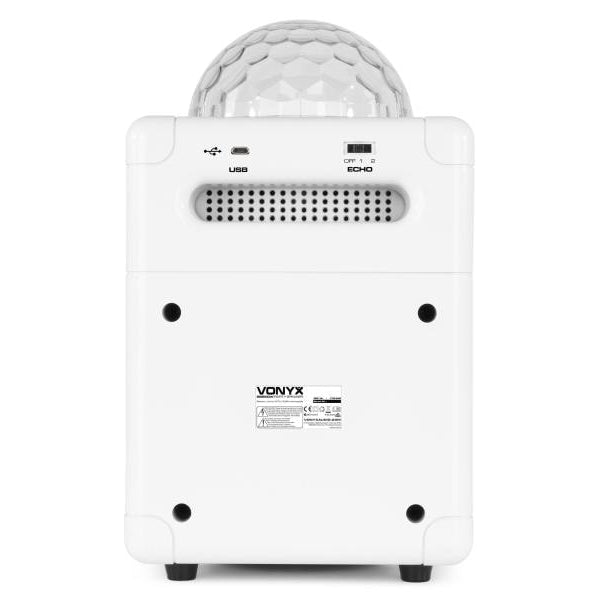 Vonyx Lautsprecher SBS50W Karaoke Speaker Weiss