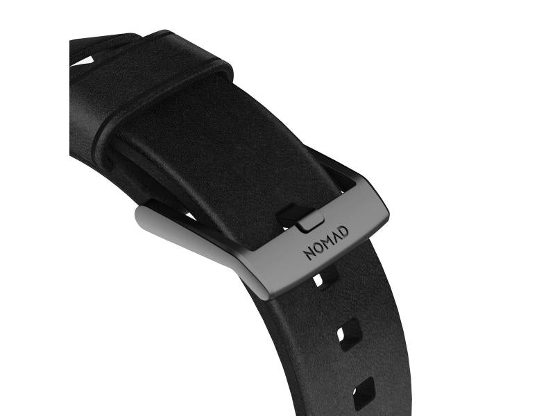 Nomad Lederarmband Modern Strap Apple Watch Schwarz/Schwarz