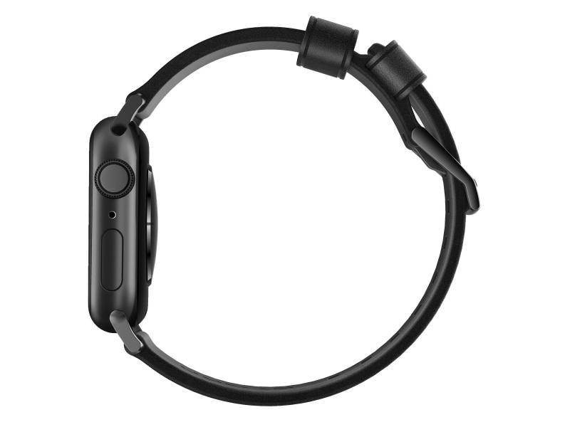 Nomad Lederarmband Modern Strap Apple Watch Schwarz/Schwarz