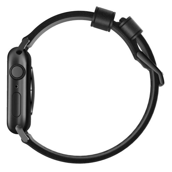 Nomad Lederarmband Modern Strap Apple Watch Schwarz/Schwarz