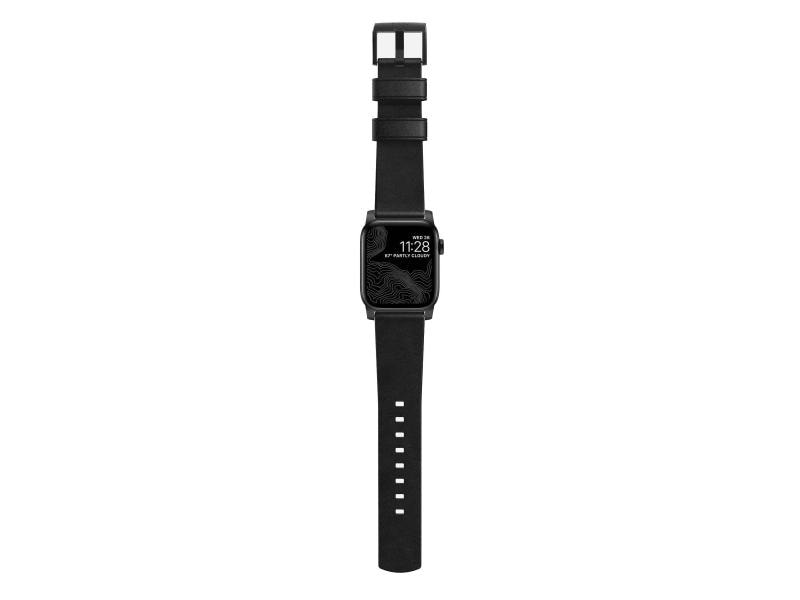 Nomad Lederarmband Modern Strap Apple Watch Schwarz/Schwarz