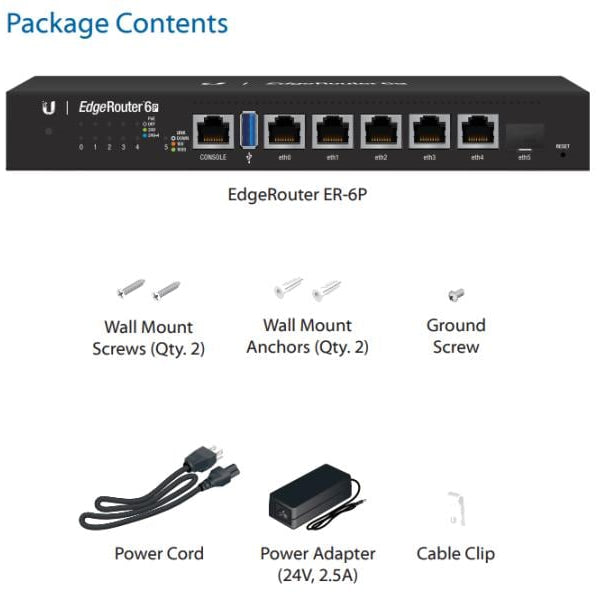 Ubiquiti VPN-Router EdgeRouter 6P ER-6P