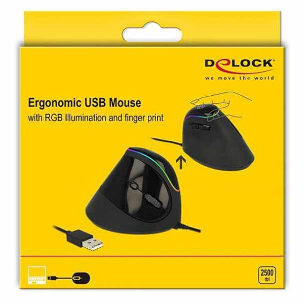 Delock Ergonomische Maus 12597 USB RGB