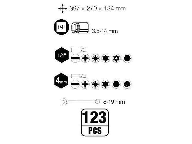 Kraftwerk Werkzeugkoffer Profi-Alu KW PB 123-teilig