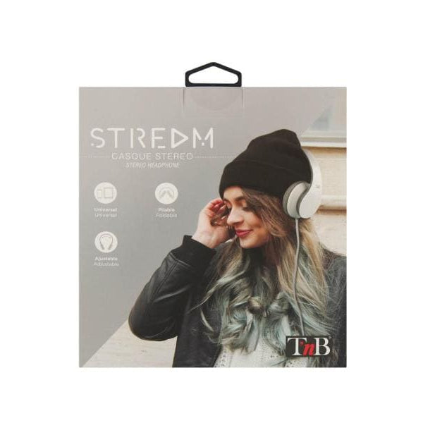 T'nB On-Ear-Kopfhörer Stream Weiss