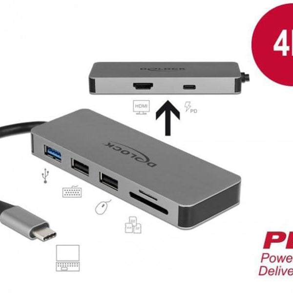 Delock Dockingstation USB 3.1 Typ-C – HDMI/USB-A/USB-C/SD/PD 2.0
