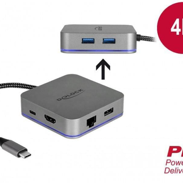 Delock Dockingstation USB 3.1 Typ-C – HDMI/USB-A/USB-C/LAN/PD 3.0