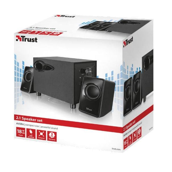 Trust PC-Lautsprecher Avora 2.1 für PC und Laptop