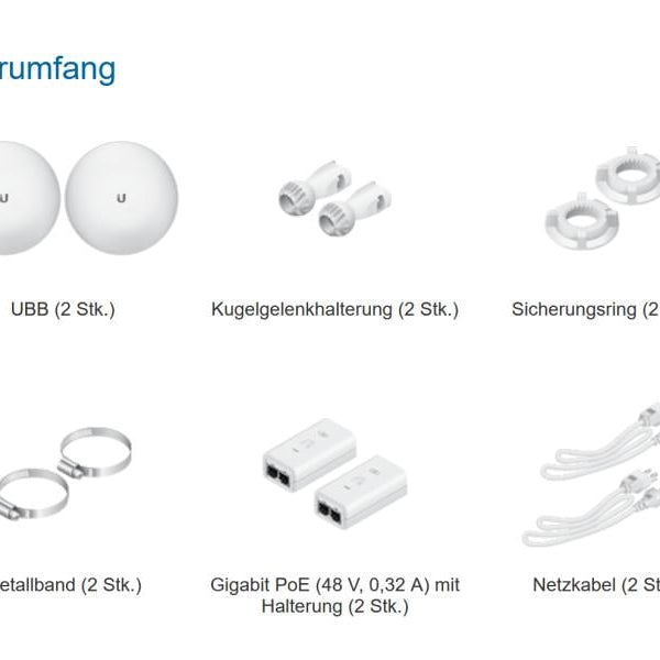 Ubiquiti WLAN-Bridge UniFi UBB Building-Bridge Kit 60Ghz, 500m
