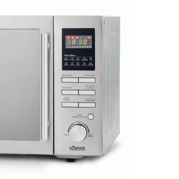Koenig Mikrowelle mit Grill 3-in-1 Silber