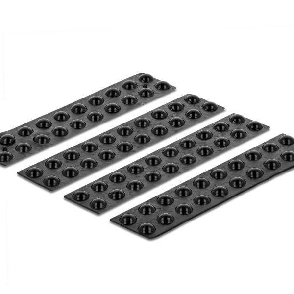 Delock Gummifüsse 6 x 2mm rund, selbstklebend, 80 Stück, schwarz