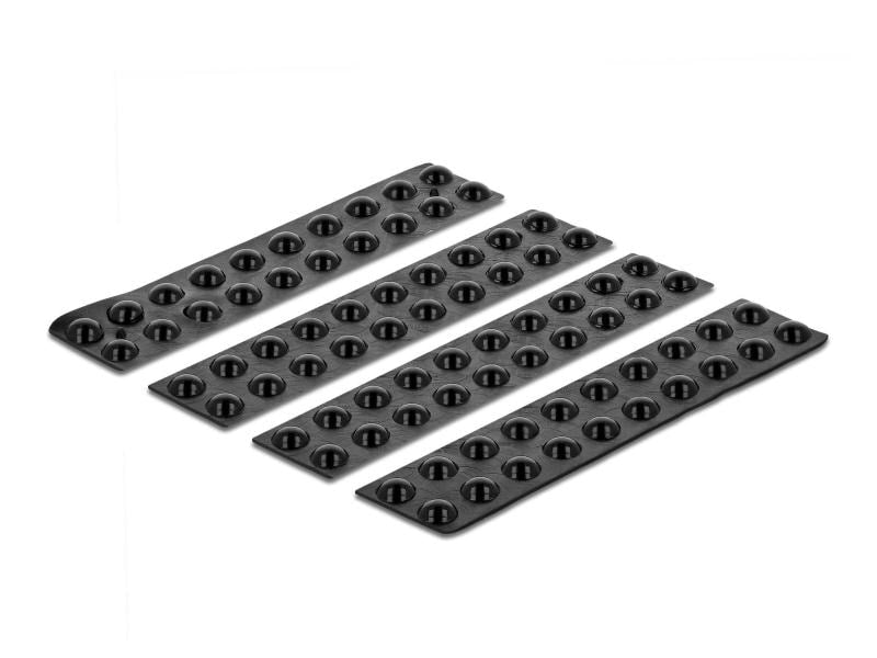 Delock Gummifüsse 6 x 2mm rund, selbstklebend, 80 Stück, schwarz